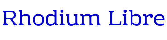 Rhodium Libre 字体